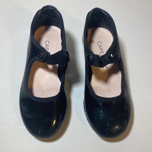Tap Dancing Shoes Capezzo Black Patent Leather Elastic Closure 8 N Children